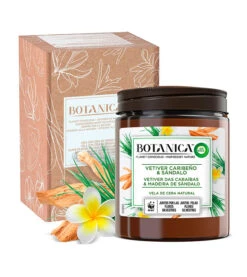 Air Wick - *BOTANICA By Air Wick* - Bougie En Cire D'origine Naturelle 500g - Vétiver Des Caraïbes