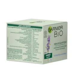 Garnier BIO - Crème De Jour Régénérante Anti-Âge Huile Essentielle De Lavande Biologique, Argan Et Vitamine E -Cosmétiques Chic Promos Magasin garnier bio crema de dia anti edad regeneradora aceite esencial de lavanda y argan ecologicos y vitamina e 5 42626