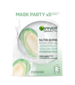 Garnier - Pack De 5 Masques Visage Nourrissants Et Réparateurs Nutri Bomb - Lait D'amande