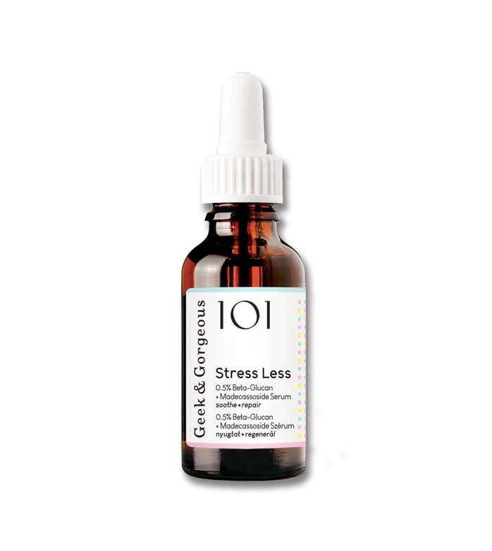 Geek & Gorgeous - Sérum 0,2% Beta-glucan Et 0,3% Madecasóside Stress Less - Peau Sensible Et Irritée 1 Geek & Gorgeous - Sérum 0,2% Beta-glucan Et 0,3% Madecasóside Stress Less - Peau Sensible Et Irritée