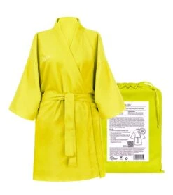 GLOV - Peignoir En éponge Ultra Absorbant Kimono Style - Citron Vert