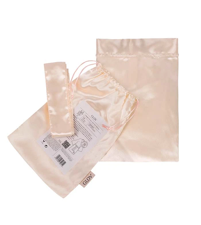 GLOV - Peignoir En Satin Kimono Style - Champagne 3 GLOV - Peignoir En Satin Kimono Style - Champagne – Image 3