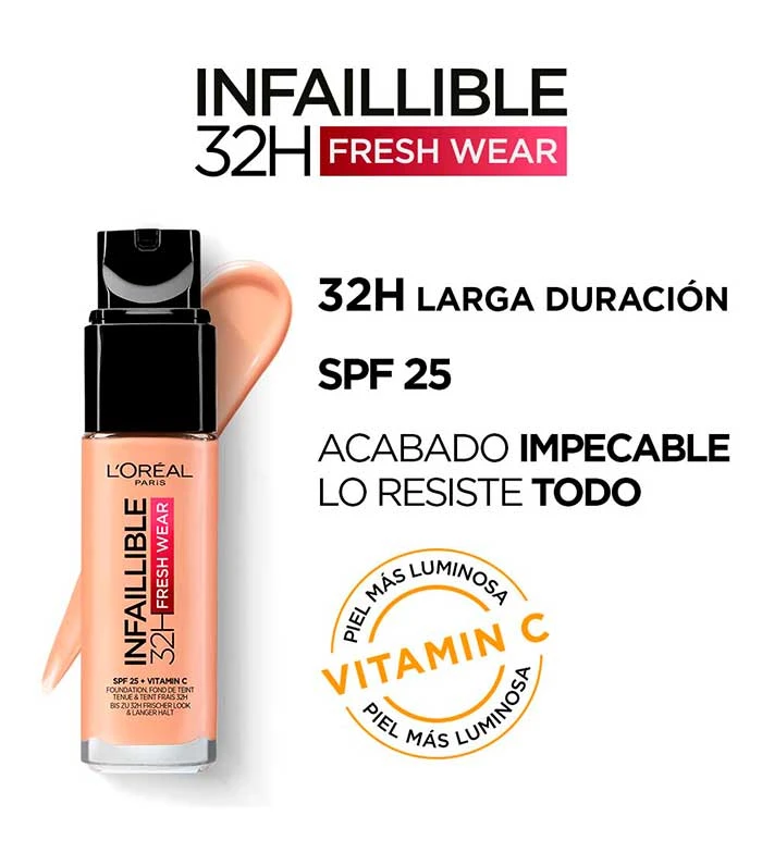 Loreal Paris - Fond De Teint Infiaillible 32h Fresh Wear - 140: Beige Doré 5 Loreal Paris - Fond De Teint Infiaillible 32h Fresh Wear - 140: Beige Doré – Image 5