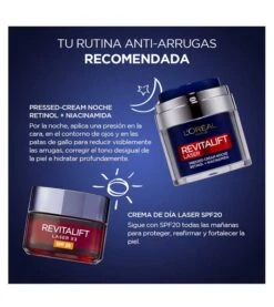 Loreal Paris - Crème De Nuit Revitalift Laser Pressed-Cream Rétinol + Niacinamide -Cosmétiques Chic Promos Magasin loreal paris crema de noche revitalift laser pressed cream retinol niacinamida 5 67331