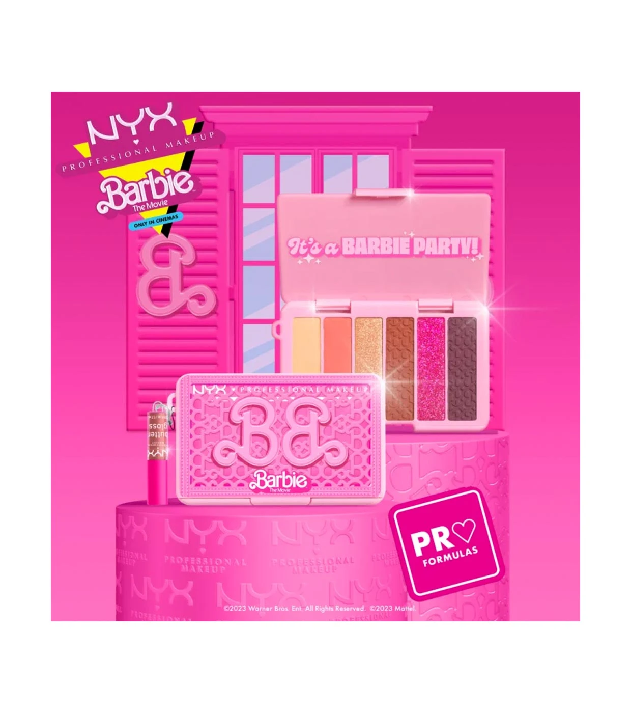 Nyx Professional Makeup - *Barbie The Movie* - Mini Palette Visage Et Mini Gloss - 01: It's A Barbie Party! 6 Nyx Professional Makeup - *Barbie The Movie* - Mini Palette Visage Et Mini Gloss - 01: It's A Barbie Party! – Image 6