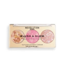 Revolution Pro - Palette De Surligneurs Et De Fards à Joues Blush And Glow - Rose Glow