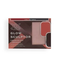 XX Revolution - Duo Bronzer Et Cream Blush Glow Sculptor - Pure And Simple -Cosmétiques Chic Promos Magasin xx revolution duo bronceador y colorete en crema glow sculptor pure and simple 6 75376